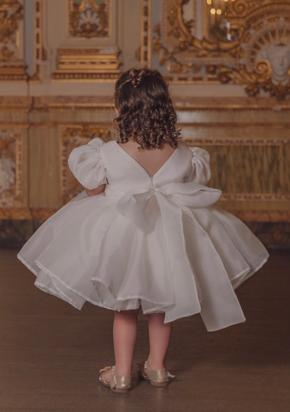 Cotton Kisses - White Silky Organza Dress