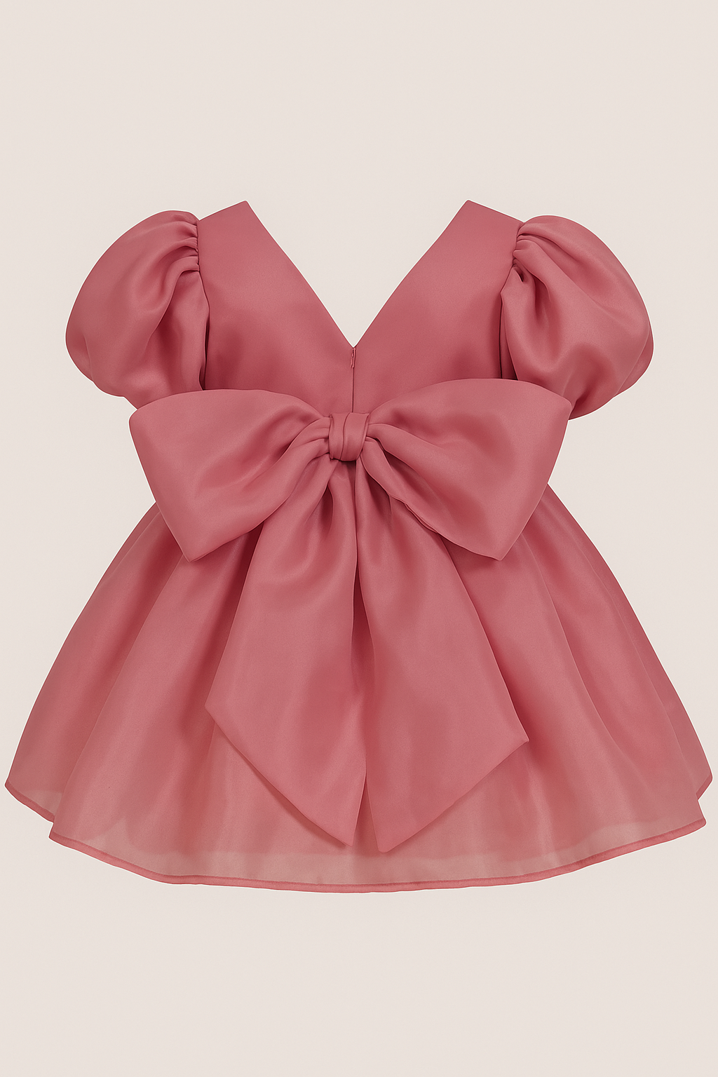 Blush Bloom - Pink Silky Organza Dress